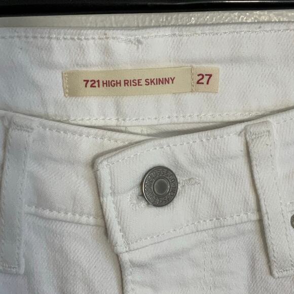 Levi High Rise Skinny‎ Distress Cropped Jeans size 27 - Picture 2 of 6